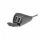 Usb-Fix Trek, podwójna, wodoodporna ładowarka USB mocowana na kierownicy - Ultra Fast Charge - 5400 mA - 45627
