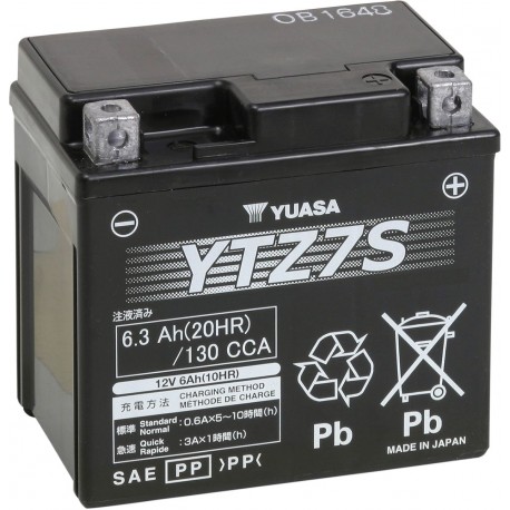 BATTERY WET SEALED YTZ7S