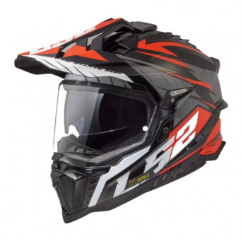 KASK LS2 EXPLORER CZARNO CZERWONY POLYSK MX701 ROZ L