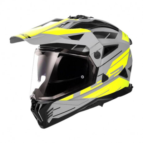 KASK LS2 PIONEER II SZARO ZOLTY MX702 ROZ L