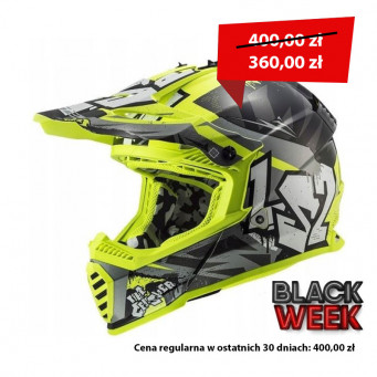 KASK LS2 ENDURO MX437 EVO MINI CZARNO ZIELONY ROZ L JUNIOR 