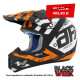 KASK AFX FX17 POMARANCZOWO CZARNY ROZMIAR L