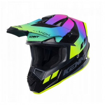 KASK KENNY RACING TRACK CZARNO ZIELONO ROZOWY NEON ROZ S