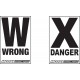 COURSE-ARROW DANGER/WARN