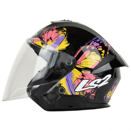 KASK LS2 OF618 VERSO II CZARNO ZOLTY ROZ XS
