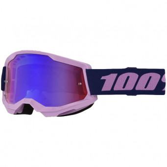 GOGLE 100% STRATA 2 FIOLETOWE CZERWONO NIEBIESKA SZYBKA