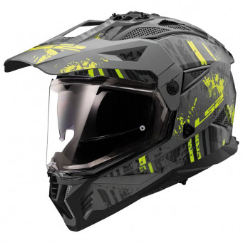 KASK LS2 PIONEER II CRAZY CZARNO ZOLTY MX702 ROZ XL