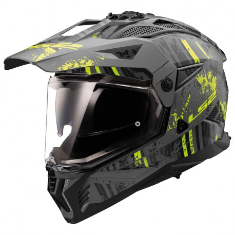 KASK LS2 PIONEER II CRAZY CZARNO ZOLTY MX702 ROZ XL
