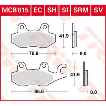 BRAKE PAD TRW MCB615