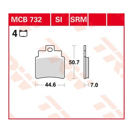 BRAKE PAD TRW MCB732