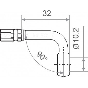 KOŃCÓWKA PRZEWODU HAMULCOWGO M10 90 GM