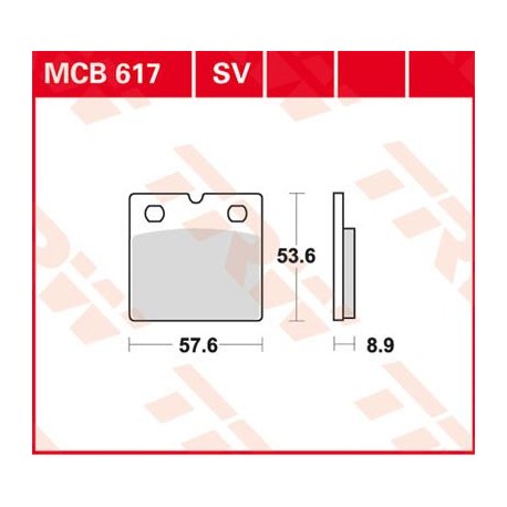 BRAKE PAD TRW MCB617