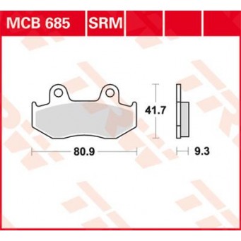 BRAKE PAD TRW MCB685