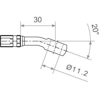 KOŃCÓWKA PRZEWODU HAMULCOWGO 7/16" 20 BK