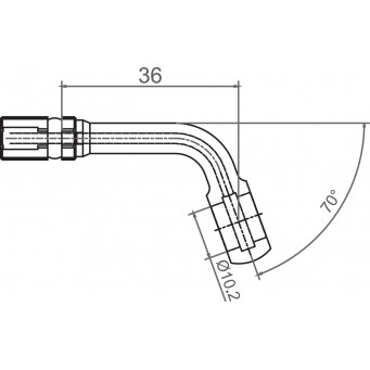 KOŃCÓWKA PRZEWODU HAMULCOWGO M10 70 SL