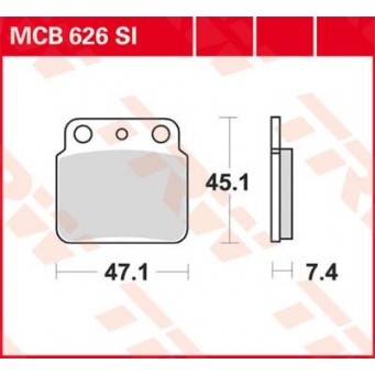 BRAKE PAD TRW MCB626SI
