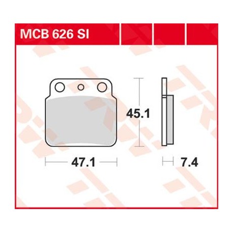 BRAKE PAD TRW MCB626SI