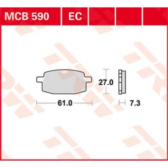 BRAKE PAD TRW MCB590