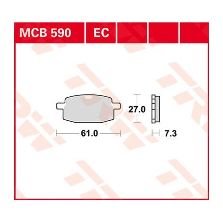 BRAKE PAD TRW MCB590