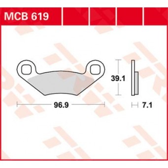 BRAKE PAD TRW MCB619