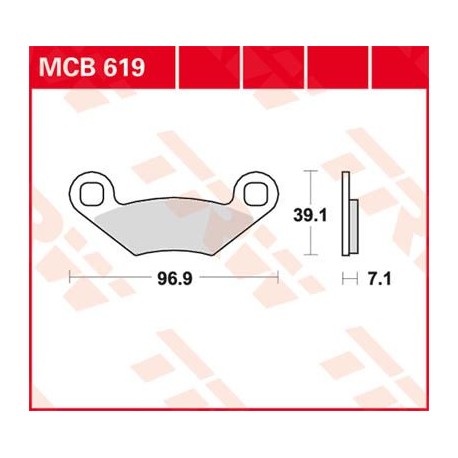 BRAKE PAD TRW MCB619