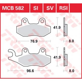 BRAKE PAD TRW MCB582