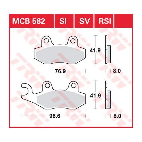BRAKE PAD TRW MCB582