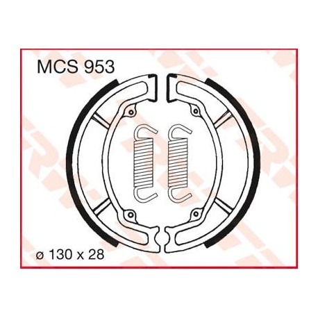 BRAKE SHOES TRW MCS953