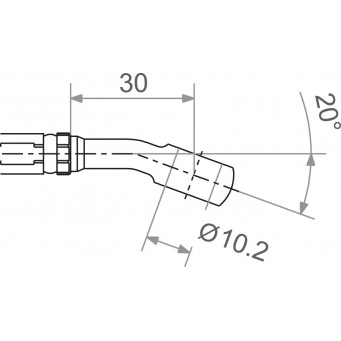 KOŃCÓWKA PRZEWODU HAMULCOWGO M10 20 BK