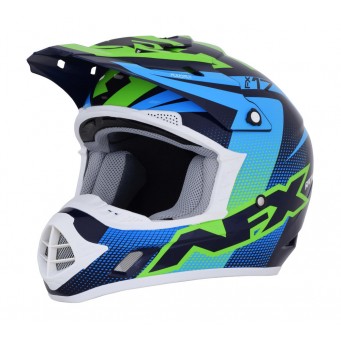 HELMET FX17 NAV/GN/BL MD