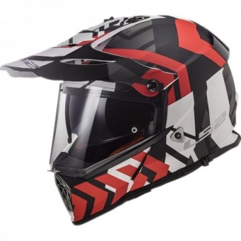 KASK LS2 PIONEER XTREME MATT CZARNO CZERWONO /ROZM. L