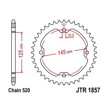 ZEBATKA TYLNA YFZ 450R