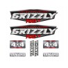 ZESTAW NAKLEJEK YAMAHA GRIZZLY 700 SREBRNA