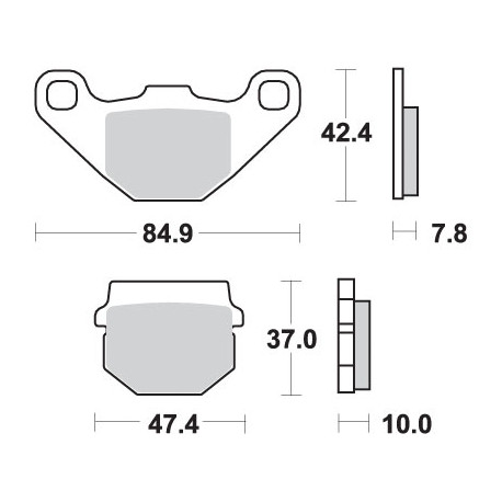 SBS WYPRZEDAŻ KLOCKI HAMULCOWE KH83/2 STREET CERAMIC KOLOR CZARNY (548HF) PASUJE DO: KAWASAKI KMX125 PRZÓD