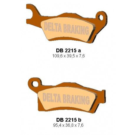 DELTA BRAKING KLOCKI HAMULCOWE KH617 CAN-AM OUTLANDER 800/1000 '12, RENEGADE 1000 '12 PRAWY PRZÓD, TYŁ - ZASTĘPUJĄ DB2215MX-D OR