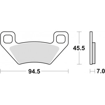 TRW LUCAS KLOCKI HAMULCOWE KH395 SINTER OFFROAD ARCTIC CAT ATV 300 10-, TRV 450 11-, TBX / TRV 500 05-, PROWLER 700 08-, TRV 100