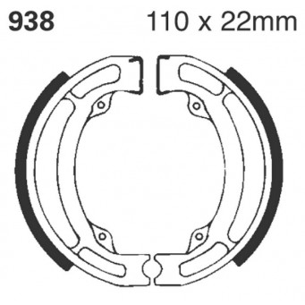 BRAKE SHOE EBC SCOOT 938